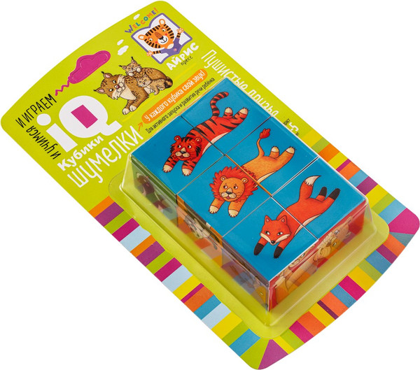 Изображение товара Развивающий игровой набор Айрис-пресс Умные кубики. Шумелки. Пушистые друзья / 9785811275809