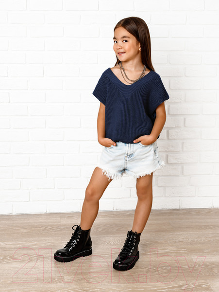 Изображение товара Жилет детский Amarobaby Knit / AB-OD21-KNIT10/20-134 (синий, р. 134)