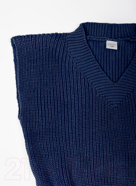 Изображение товара Жилет детский Amarobaby Knit / AB-OD21-KNIT10/20-140 (синий, р. 140)