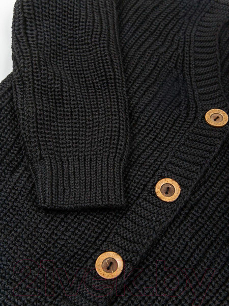 Изображение товара Кардиган детский Amarobaby Knit / AB-OD21-KNIT19/09-128 (черный, р. 128)