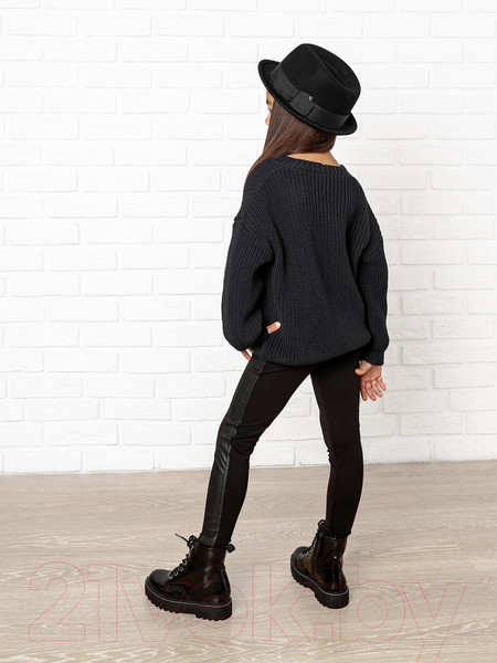 Изображение товара Кардиган детский Amarobaby Knit / AB-OD21-KNIT19/09-128 (черный, р. 128)