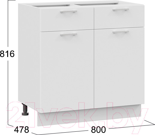 Изображение товара Шкаф-стол кухонный ТриЯ Габриэлла 1Н8Я1 (белый/сноу)