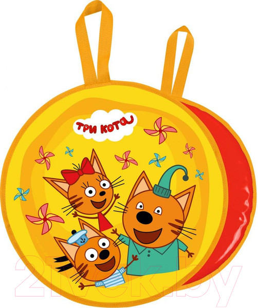 Изображение товара Санки-ледянка Ника ЛРК45 (три кота/желтый)