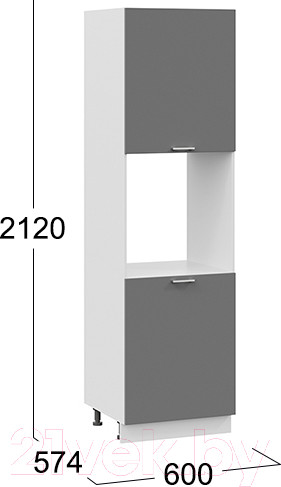 Изображение товара Шкаф-пенал кухонный ТриЯ Габриэлла 1П6 (белый/титан)