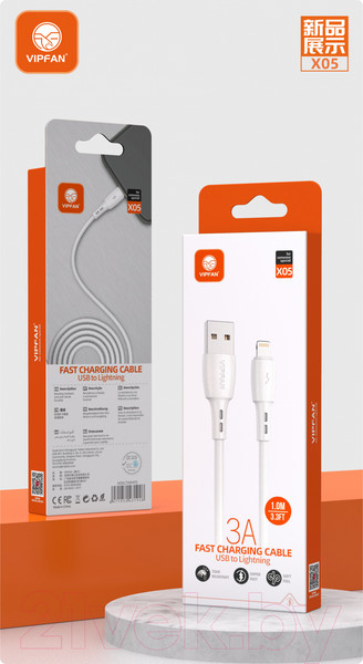 Изображение товара Кабель Vipfan X05 USB-iPhone (1м, белый)