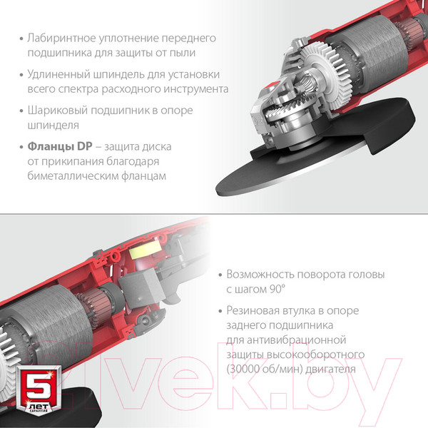 Изображение товара Угловая шлифовальная машина Зубр УШМ-180-2005 П