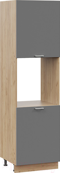 Изображение товара Шкаф-пенал кухонный ТриЯ Габриэлла 1П6 (дуб крафт золотой/титан)