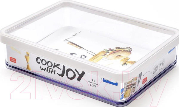 Изображение товара Емкость для хранения Rotho Loft Premium / 1160990000 (прозрачный/белый)