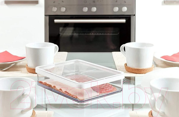 Изображение товара Емкость для хранения Rotho Loft Premium / 1160990000 (прозрачный/белый)