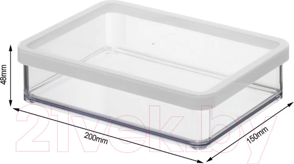 Изображение товара Емкость для хранения Rotho Loft Premium / 1160990000 (прозрачный/белый)