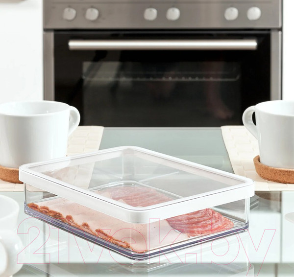 Изображение товара Емкость для хранения Rotho Loft Premium / 1160990000 (прозрачный/белый)