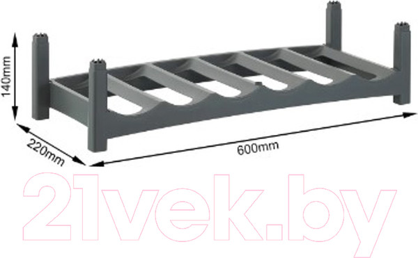 Изображение товара Подставка для бутылок Rotho Vario / 1166108853 (антрацит)