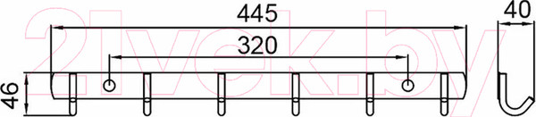 Изображение товара Крючок для ванной Frud R201-6 (хром)