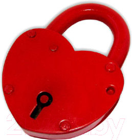 Изображение товара Замок навесной СТАРТ ЗВС-2 Сердечко 2 ключа (красный)