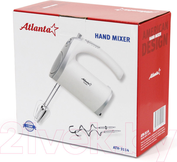 Изображение товара Миксер ручной Atlanta ATH-3114 (белый)
