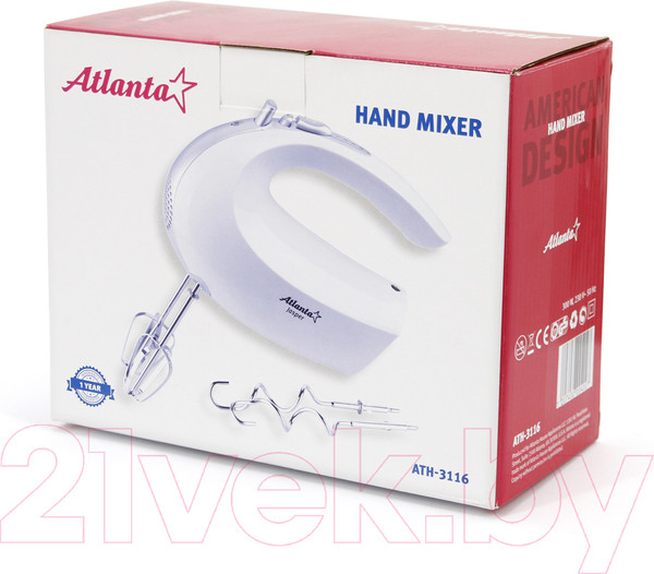 Изображение товара Миксер ручной Atlanta ATH-3116 (белый)