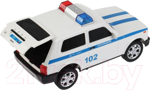 Изображение товара Автомобиль игрушечный Технопарк Lada 4x4 Urban Полиция / URBANBLACK-20PLAMB-WH
