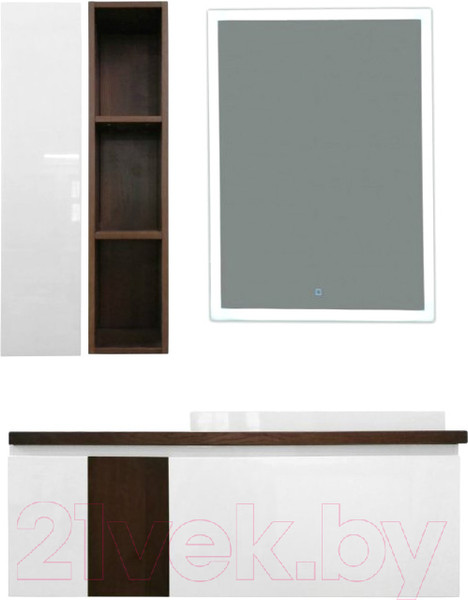 Изображение товара Шкаф-полупенал для ванной Эстет Malibu L 20x16x90 / ФР-00007132