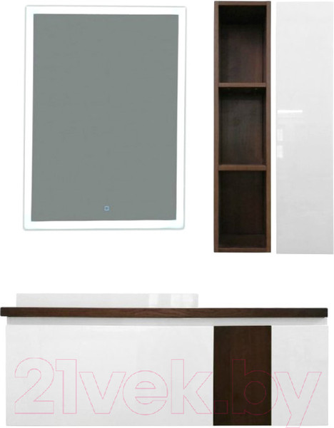 Изображение товара Шкаф-полупенал для ванной Эстет Malibu R 20x16x90 / ФР-00007133