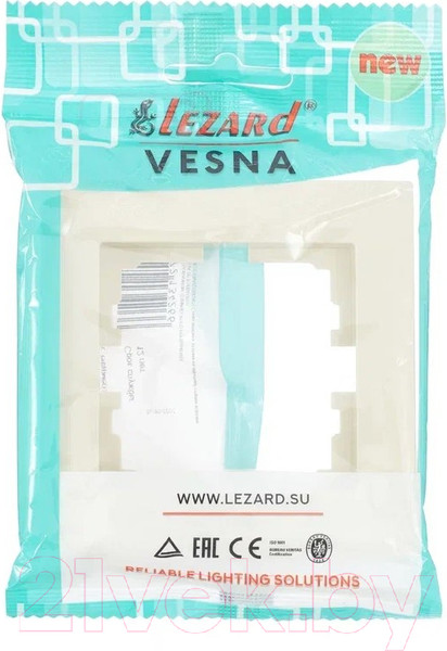 Изображение товара Рамка для выключателей и розеток Lezard Vesna 742-0300-146