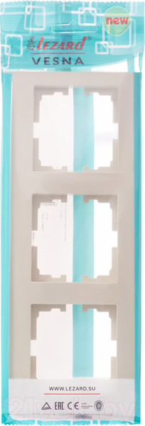Изображение товара Рамка для выключателей и розеток Lezard Vesna 742-0300-148