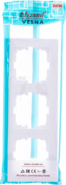 Изображение товара Рамка для выключателей и розеток Lezard Vesna 742-0200-148