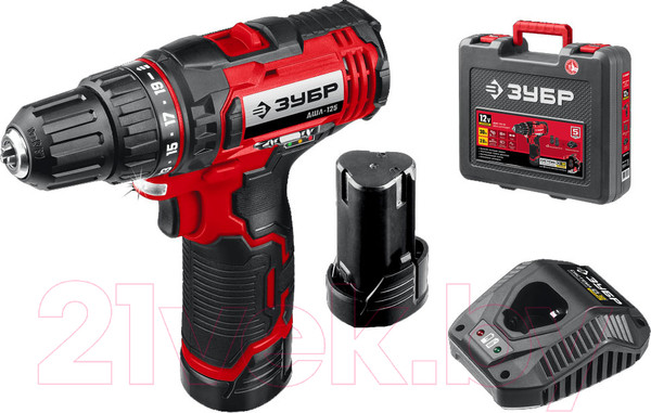 Изображение товара Аккумуляторная дрель-шуруповерт Зубр ДШЛ-125-22