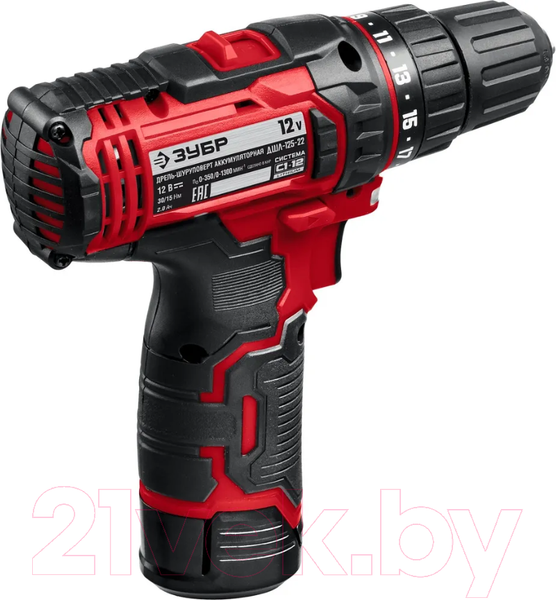 Изображение товара Аккумуляторная дрель-шуруповерт Зубр ДШЛ-125-22