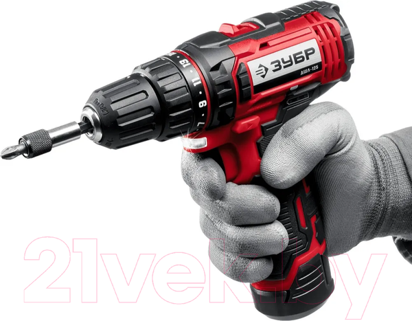 Изображение товара Аккумуляторная дрель-шуруповерт Зубр ДШЛ-125-22