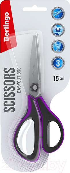Изображение товара Ножницы канцелярские Berlingo Easycut 350 / DNn_15035_a (сиреневый)