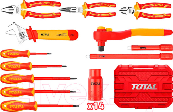 Изображение товара Универсальный набор инструментов TOTAL Диэлектрических / THKITH2601 (26шт)
