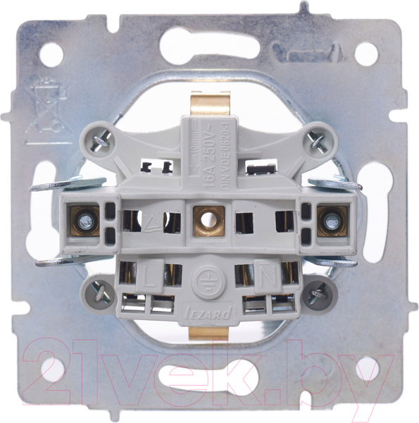 Изображение товара Розетка Lezard Vesna 742-0288-122B с заземлением (белый)