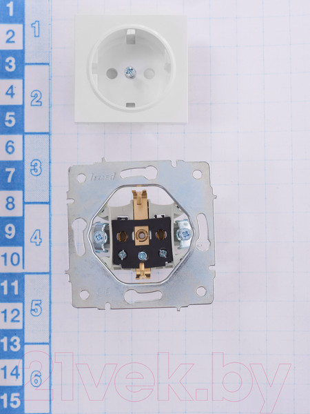 Изображение товара Розетка Lezard Vesna 742-0288-122B с заземлением (белый)
