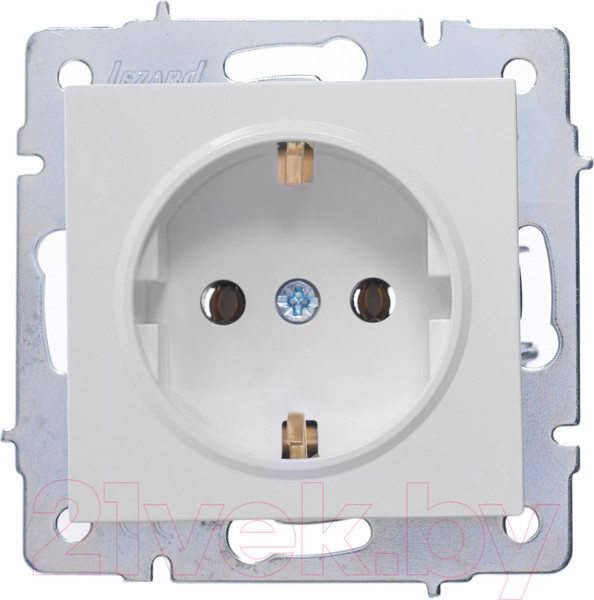 Изображение товара Розетка Lezard Vesna 742-0288-122B с заземлением (белый)