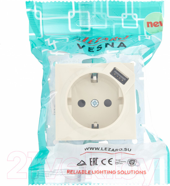 Изображение товара Розетка Lezard Vesna 742-0388-181