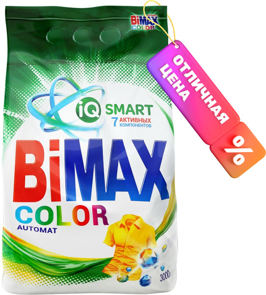 Изображение товара Стиральный порошок Bimax Color Automat  (3кг)