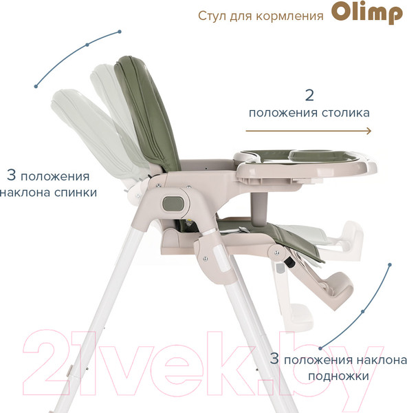 Изображение товара Стульчик для кормления Pituso Olimp / C1-Dark Green (темно-зеленый/экокожа)