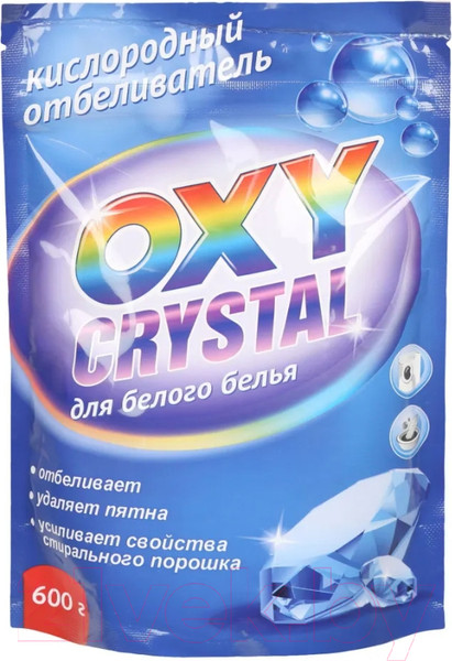 Изображение товара Пятновыводитель GreenFIELD Белизна Oxy Crystal для белого белья (600г)