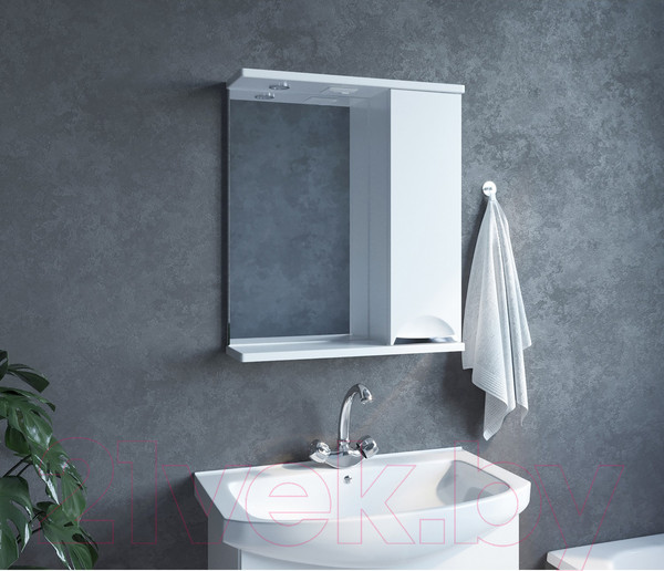 Изображение товара Шкаф с зеркалом для ванной Mixline Этьен 60 R 542408 (с подсветкой)