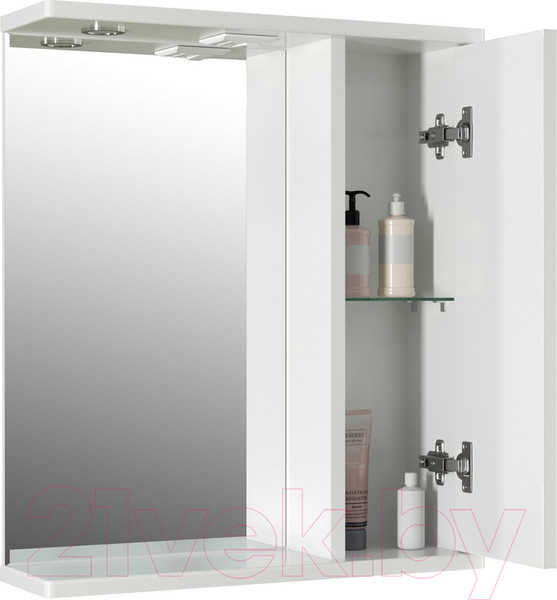 Изображение товара Шкаф с зеркалом для ванной Mixline Этьен 60 R 542408 (с подсветкой)