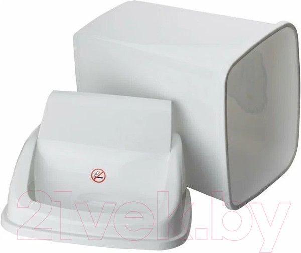 Изображение товара Мусорное ведро Эльфпласт Ромашка EP107 (1.5л, белый)