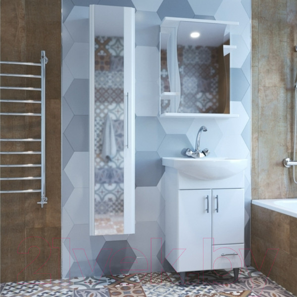 Изображение товара Шкаф с зеркалом для ванной Mixline Классик 55 L 525512