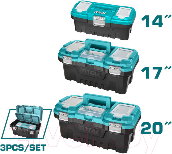 Изображение товара Набор ящиков для инструментов TOTAL TPBXK0032 (3шт)