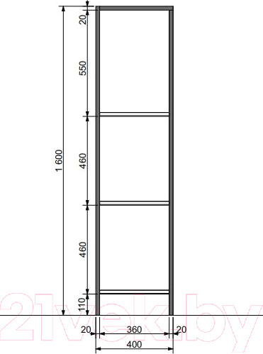 Изображение товара Стеллаж Эстет Comfort Loft / ФР-00003670