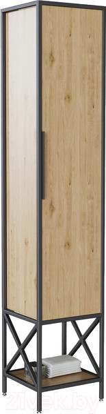 Изображение товара Шкаф-пенал для ванной Mixline Бруклин 38 543583 (дуб бунратти лофт)