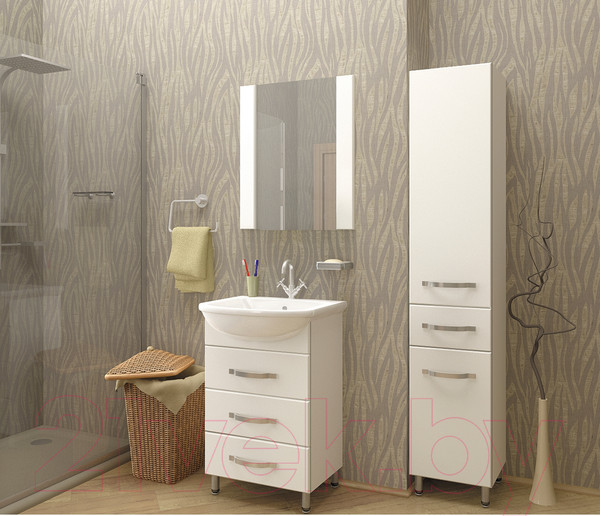 Изображение товара Шкаф-пенал для ванной Mixline Диамант 35 L 522471