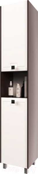 Изображение товара Шкаф-пенал для ванной Mixline Боско 35 R 522470 (белый/венге)