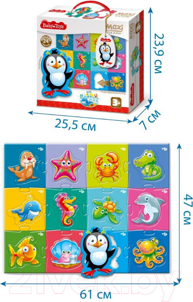 Изображение товара Развивающая игра Baby Toys Maxi. Водный мир / 02511 (24эл)