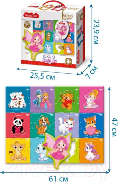 Изображение товара Развивающая игра Baby Toys Maxi. Милашки / 02509 (24эл)