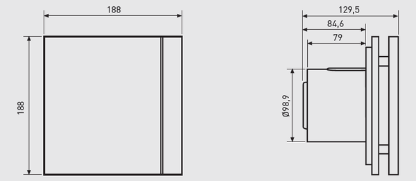 Изображение товара Вентилятор накладной Soler&Palau Silent-100 CZ Matt White Design 4C / 5210007800